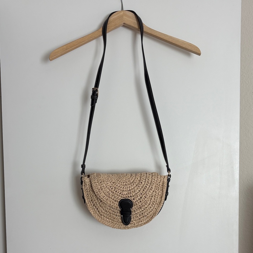 Zara Straw Crossbody Bag